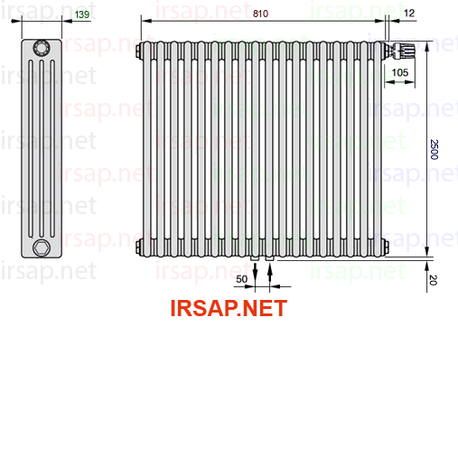 Радиатор IRSAP Tesi 42500/18 T52 CL 01